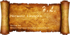 Hermesz Levente névjegykártya